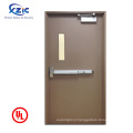 30 inch fire emergency exit entry door with tempered glass and push bar